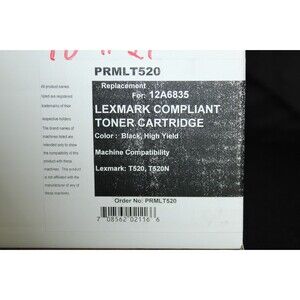 Compatible Toner Cartrdige Lexmark 12A6835 Black High Yield T520 T520N Sealed